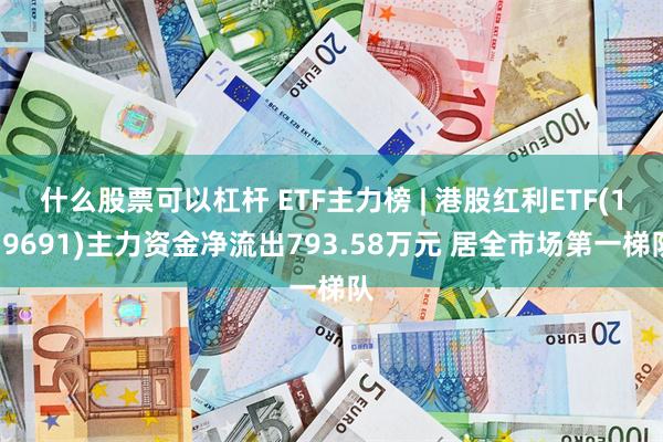 什么股票可以杠杆 ETF主力榜 | 港股红利ETF(159691)主力资金净流出793.58万元 居全市场第一梯队