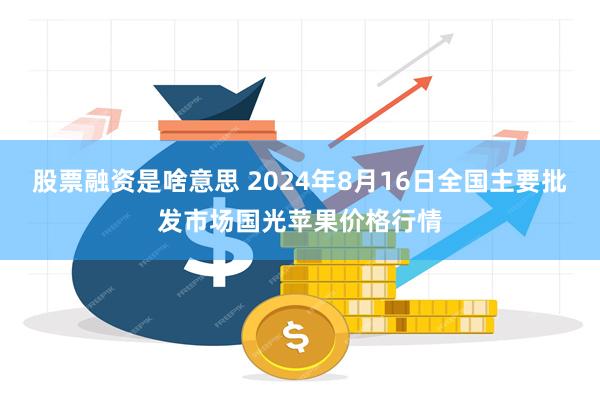 股票融资是啥意思 2024年8月16日全国主要批发市场国光苹果价格行情