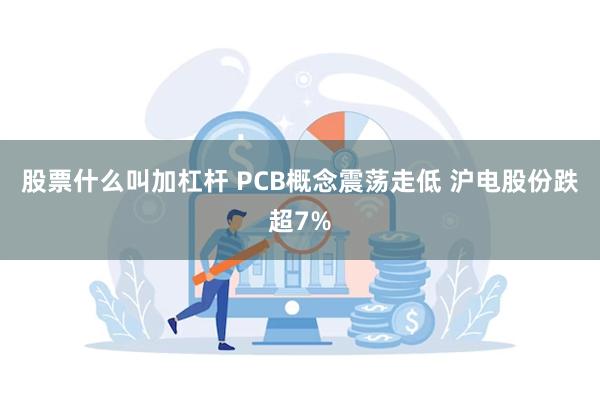 股票什么叫加杠杆 PCB概念震荡走低 沪电股份跌超7%